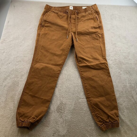 Gap Mens Essential Joggers Pants Medium Drawstring Pull On Casual Brown Travel - Picture 12 of 13